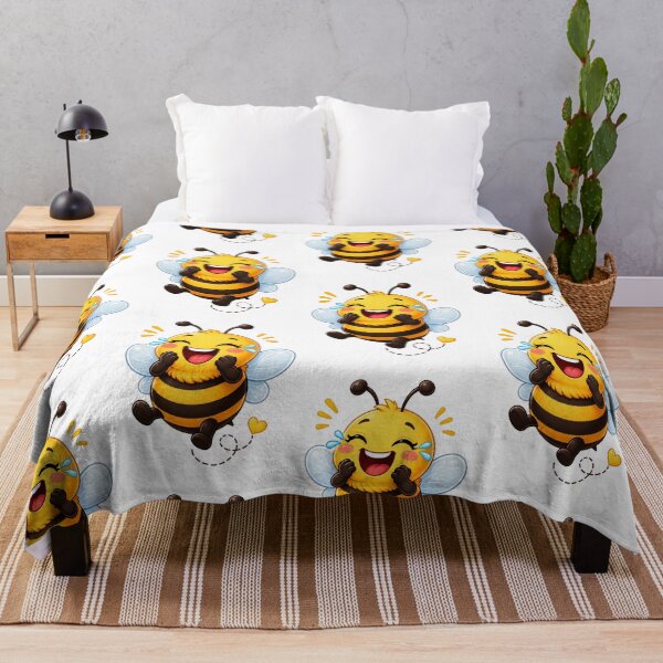 Item preview, Laughing Honey Bee Sticker | Cute Happy Bee Cartoon designed and sold by Creativeeworld777.
