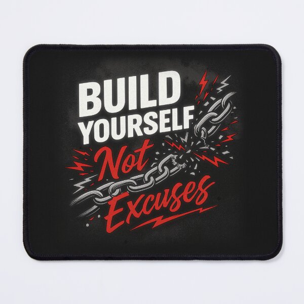 Item preview, Build Yourself Not Excuses – Bold Grunge Motivational Typography designed and sold by Zayn Studio.