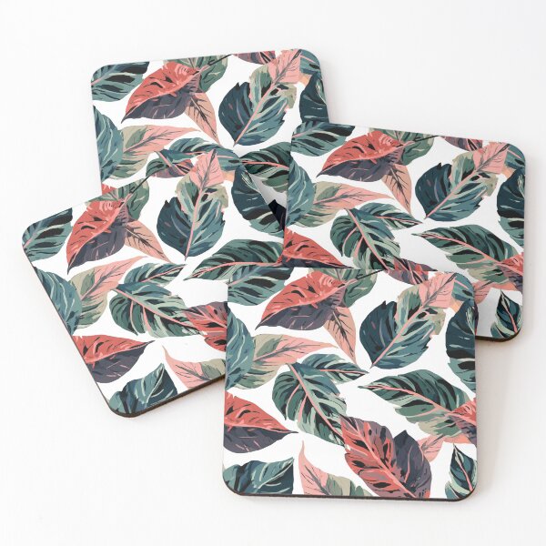 Item preview, Blush & Botanical: Modern Tropical Leaf Pattern on White designed and sold by LiveLearnCreate.