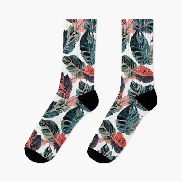Item preview, Blush & Botanical: Modern Tropical Leaf Pattern on White designed and sold by LiveLearnCreate.