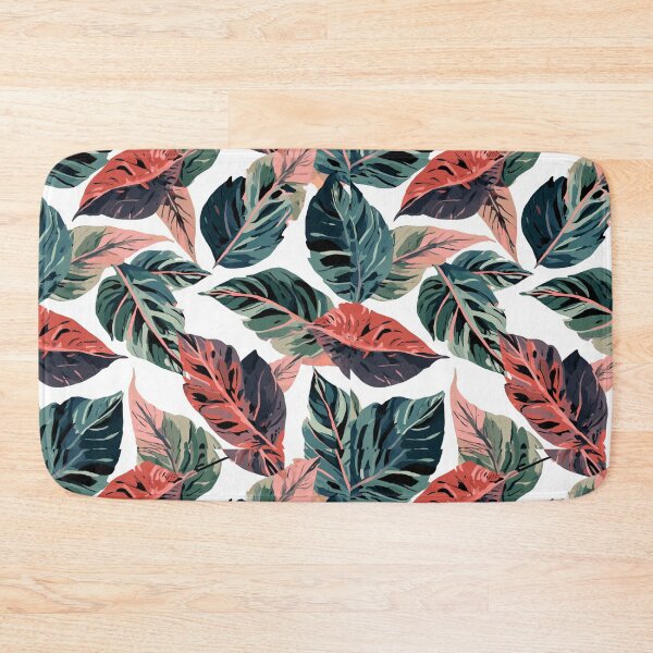 Item preview, Blush & Botanical: Modern Tropical Leaf Pattern on White designed and sold by LiveLearnCreate.