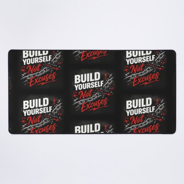 Item preview, Build Yourself Not Excuses – Bold Grunge Motivational Typography designed and sold by Zayn Studio.