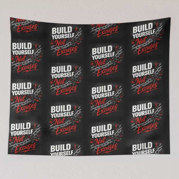 Item preview, Build Yourself Not Excuses – Bold Grunge Motivational Typography designed and sold by Zayn Studio.
