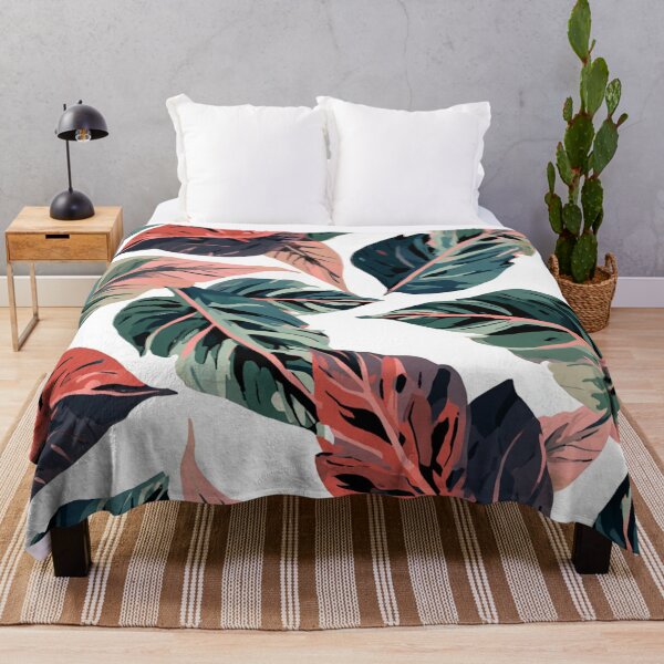 Item preview, Blush & Botanical: Modern Tropical Leaf Pattern on White designed and sold by LiveLearnCreate.