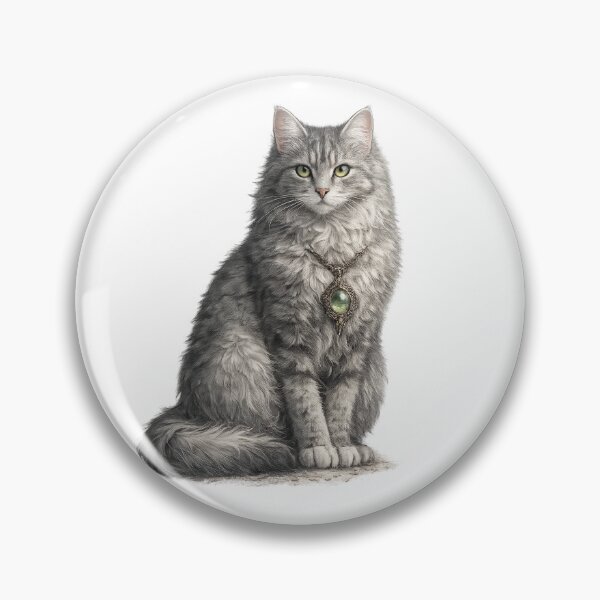 Item preview, Green Eyed Grey Cat Portrait designed and sold by VelarisMoon.