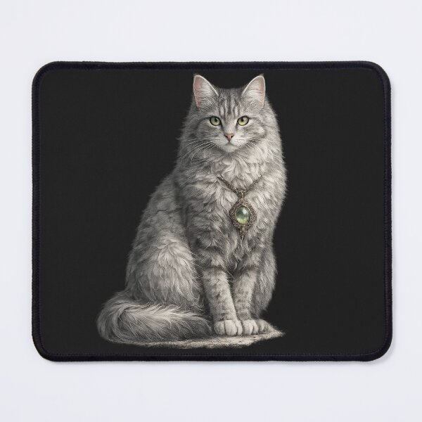 Item preview, Green Eyed Grey Cat Portrait designed and sold by VelarisMoon.