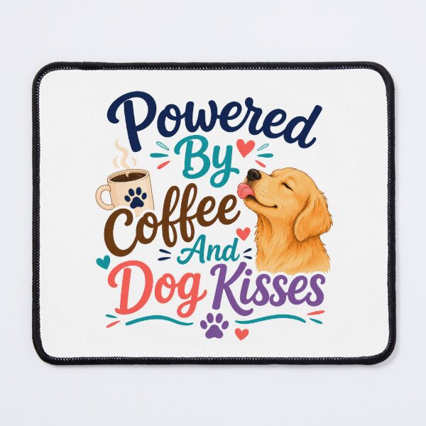 Item preview, Powered By Coffee And Dog Kisses designed and sold by INVITOARTE.
