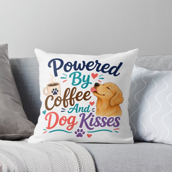 Item preview, Powered By Coffee And Dog Kisses designed and sold by INVITOARTE.
