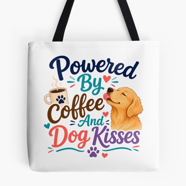 Item preview, Powered By Coffee And Dog Kisses designed and sold by INVITOARTE.