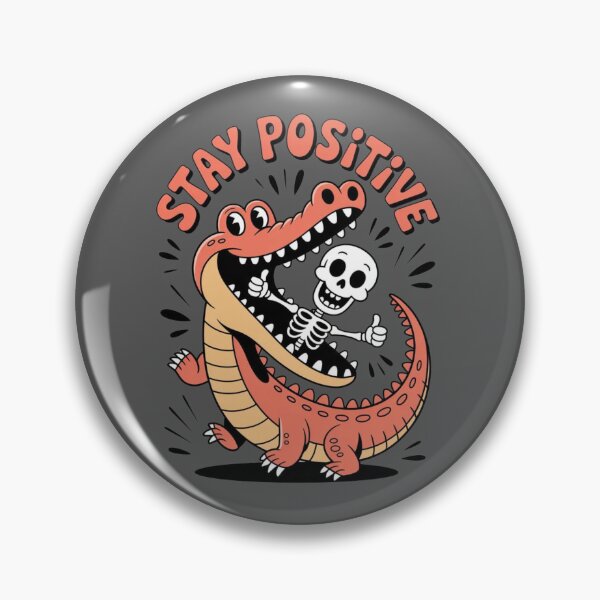 Item preview, Stay Positive Crocodile Skeleton designed and sold by Lunebre.