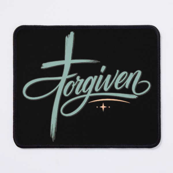 Item preview, Forgiven Cross Christian Script designed and sold by TheLampClothing.