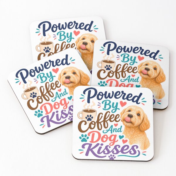 Item preview, Powered By Coffee And Dog Kisses designed and sold by INVITOARTE.