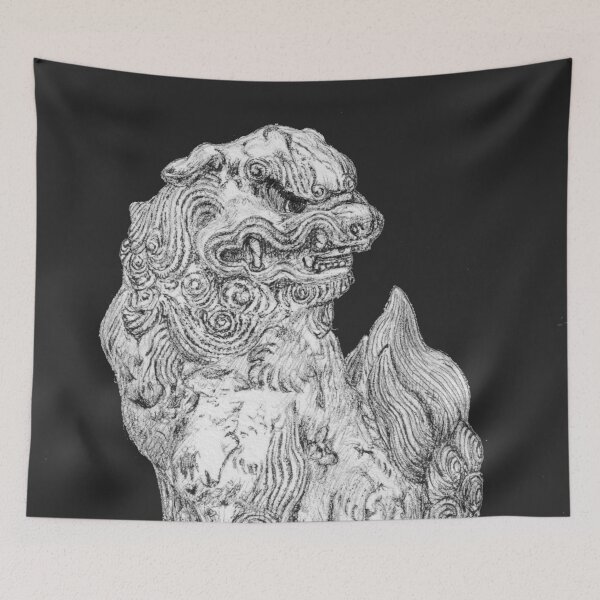 Item preview, Ancient Artifact Series - Foo Dog Guardian Black designed and sold by ECMazur Art.