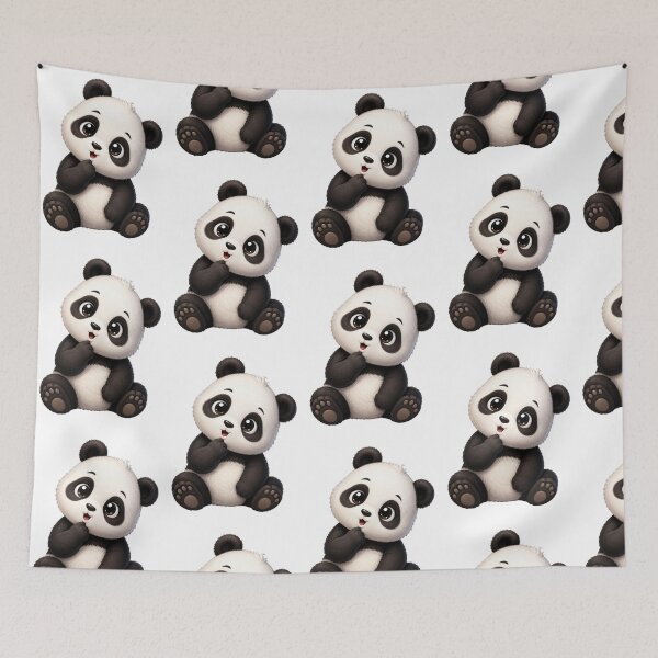 Item preview, Curious Baby Panda Sticker | Cute Animal Cartoon designed and sold by Creativeeworld777.