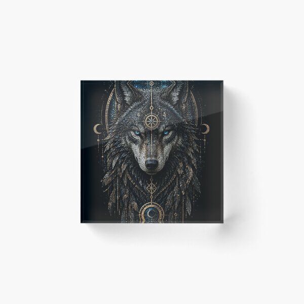 Item preview, Mosaic, MicroMosaic, WolfArt, Tribal, Mystic, Geometric, Sacred, Animal, Streetwear, Nature, Gothic designed and sold by JcAbstractArt.