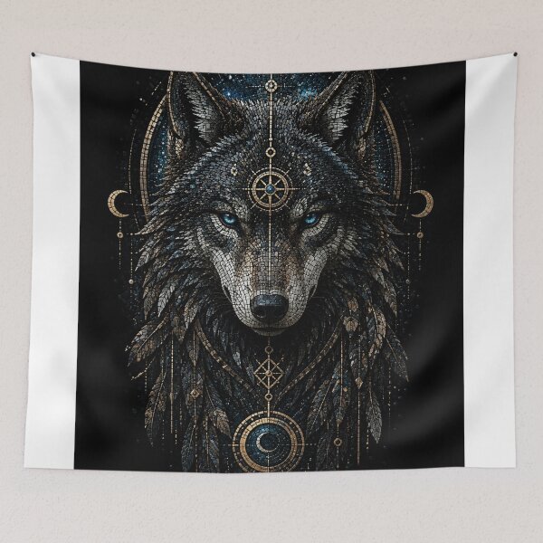 Item preview, Mosaic, MicroMosaic, WolfArt, Tribal, Mystic, Geometric, Sacred, Animal, Streetwear, Nature, Gothic designed and sold by JcAbstractArt.
