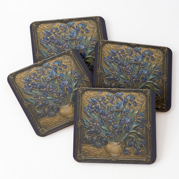 Item preview, Van Gogh Irises Relief Art Print | Museum Inspired Floral Masterpiece designed and sold by ManJiangHong.