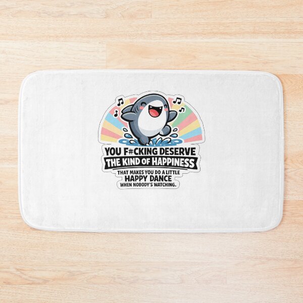 Item preview, Happy Dance Shark Musical Notes Happiness Quote Sticker⁠ designed and sold by MIROUZ2000.
