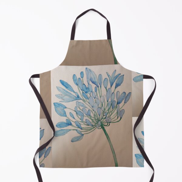 Item preview, Pthalo blue Agapanthus flower watercolour painting  designed and sold by esvb.