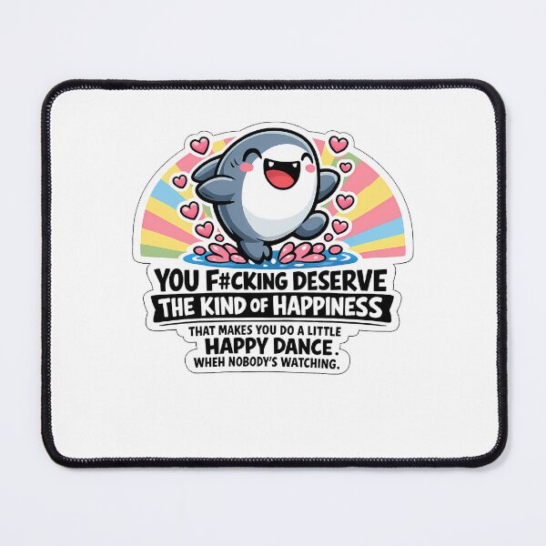 Item preview, Heart Bubbles Happy Shark Dance Quote Sticker⁠ designed and sold by MIROUZ2000.