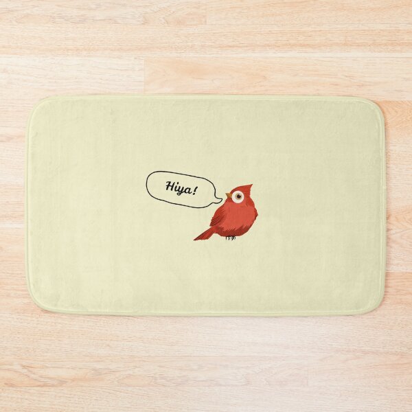Item preview, Hiya Googly Eye Red Bird Stickers Prints Posters Wall Art Magnet Home Coffee Cup Decoration TShirt Stationary Notebook Magnet Hat Kitchen Work School Office Redbubble Shop designed and sold by Saritas Boutique Shop.