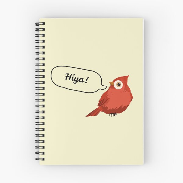 Item preview, Hiya Googly Eye Red Bird Stickers Prints Posters Wall Art Magnet Home Coffee Cup Decoration TShirt Stationary Notebook Magnet Hat Kitchen Work School Office Redbubble Shop designed and sold by Saritas Boutique Shop.