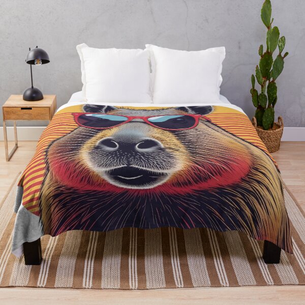 Item preview, Capybara Cool: The King of Relaxation with Glasses designed and sold by Mau05store.