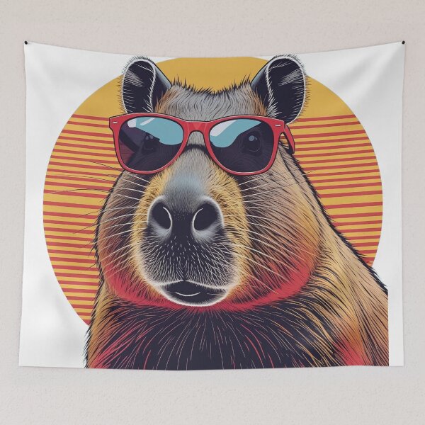 Item preview, Capybara Cool: The King of Relaxation with Glasses designed and sold by Mau05store.