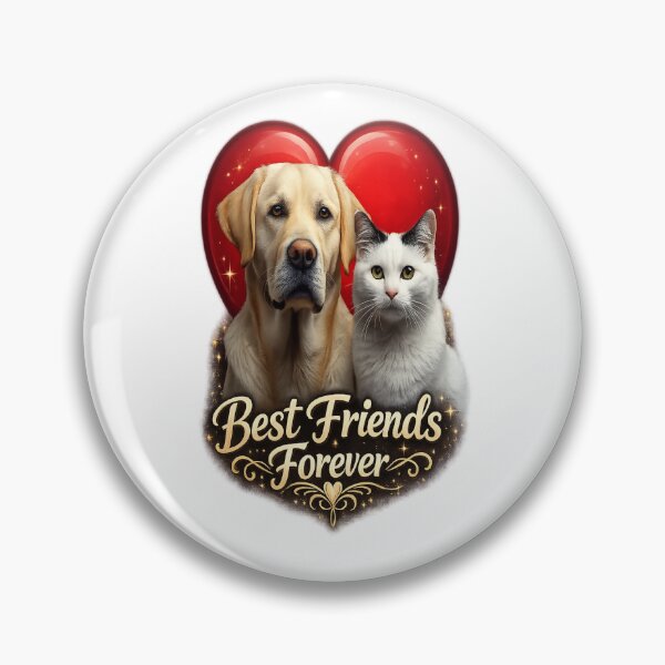 Item preview, Best Friends Forever Dog and Cat Heart Design | Pet Lover Gift designed and sold by ELVIN DESIGNS.