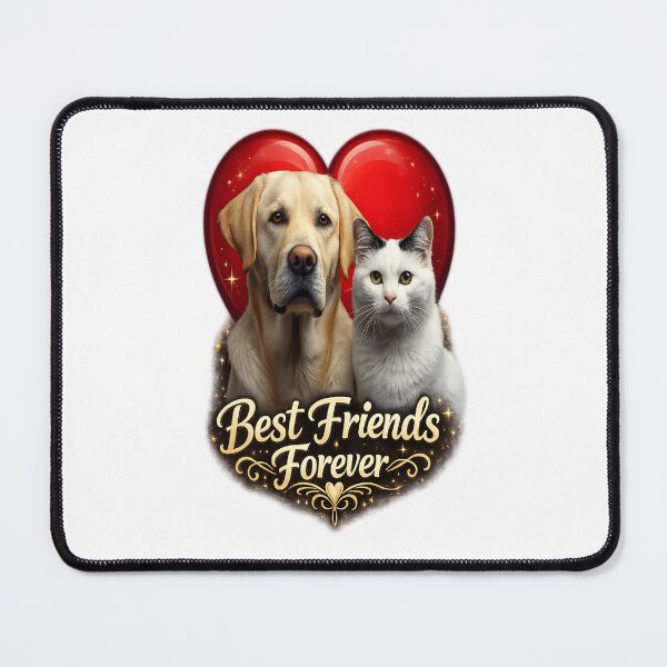 Item preview, Best Friends Forever Dog and Cat Heart Design | Pet Lover Gift designed and sold by ELVIN DESIGNS.