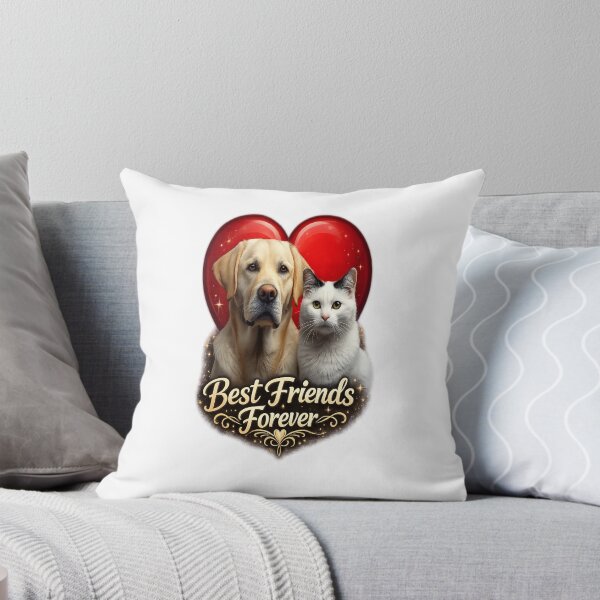Item preview, Best Friends Forever Dog and Cat Heart Design | Pet Lover Gift designed and sold by ELVIN DESIGNS.