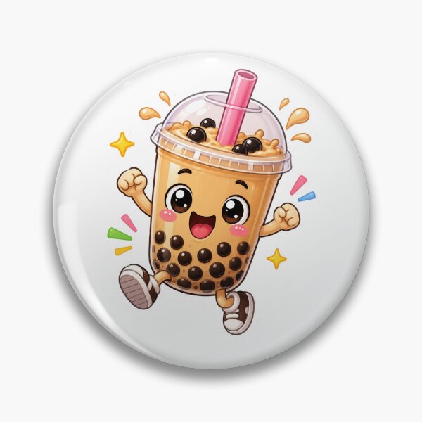 Item preview, Happy Bubble Tea Sticker | Cute Boba Cartoon designed and sold by Creativeeworld777.