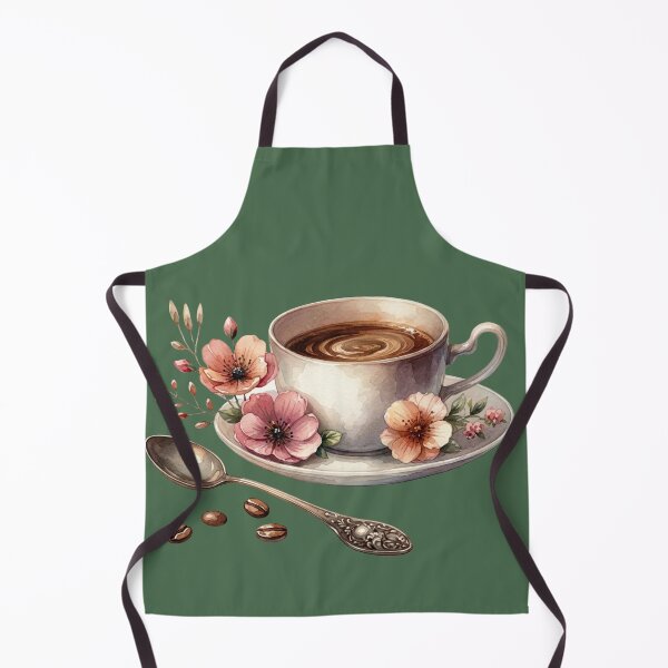 Item preview, Vintage Watercolor Coffee Cup with Pink Flowers designed and sold by sanorastyle.