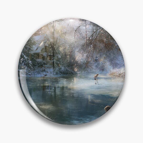 Item preview, "Winter Whispers on Frozen Pond" designed and sold by SkyKing Ron.