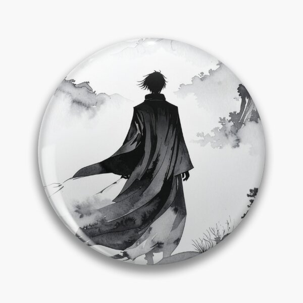 Item preview, Wanderer in Misty Ink Wash Mountains designed and sold by BetweenForms.