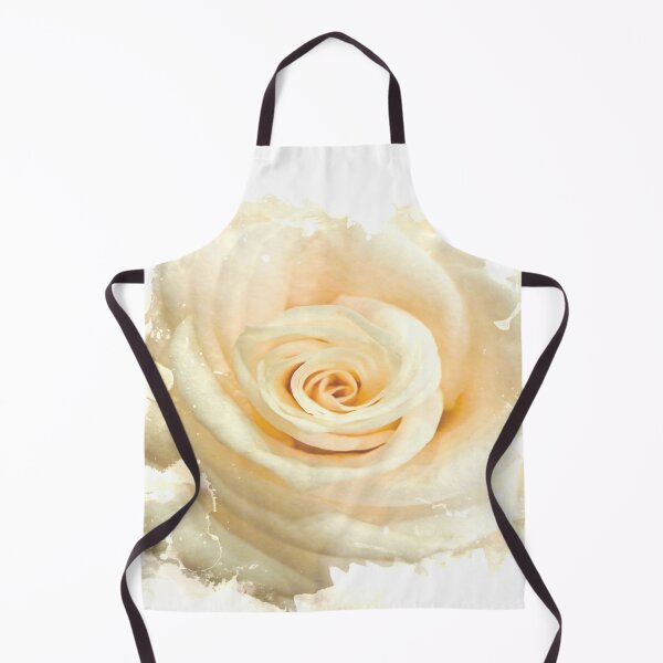 Item preview, Shabby Chic Cream Rose Watercolor Splash Botanical Art designed and sold by BalkanBloom.