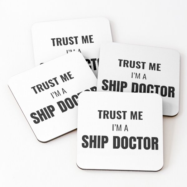 Item preview, Trust Me I'm a Ship Doctor (Black) designed and sold by ShipCrewNation.