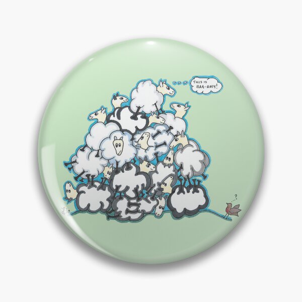 Item preview, A Heap Of Sheep - Hand Drawn Cartoon Joke designed and sold by AJPrettyObscene.