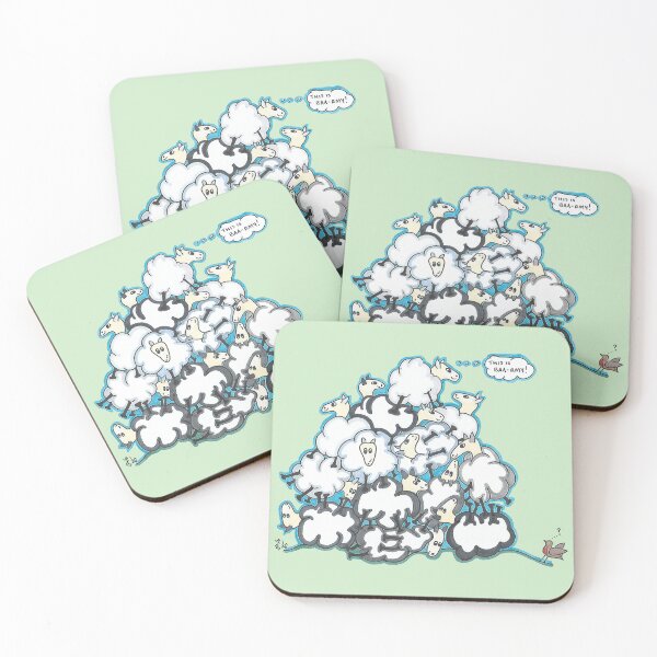 Item preview, A Heap Of Sheep - Hand Drawn Cartoon Joke designed and sold by AJPrettyObscene.
