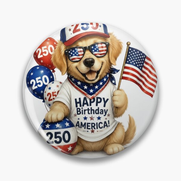 Item preview, Cute Daddy Dog Celebrating 250th America Birthday designed and sold by TeesAmerica.