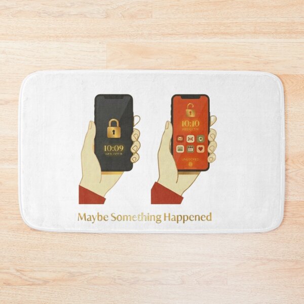 Item preview, Maybe Something Happened Funny Phone Addiction Checking Screen Illustration designed and sold by Northern Glow Art.