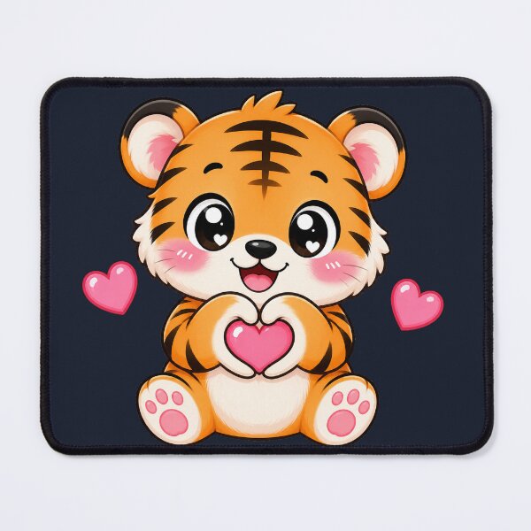 Item preview, Cute Kawaii Tiger Making Heart designed and sold by Seculinator.