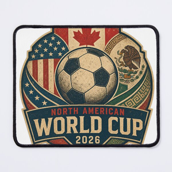 Item preview, Vintage 2026 World Cup North America Football Emblem Tee designed and sold by Ahmed Nedji.