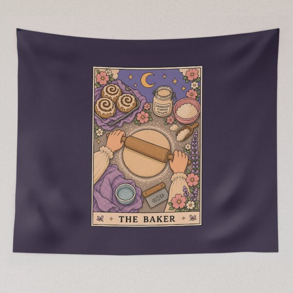 Item preview, The Baker Sourdough Bread Making Baking Tarot designed and sold by thecatcouch.