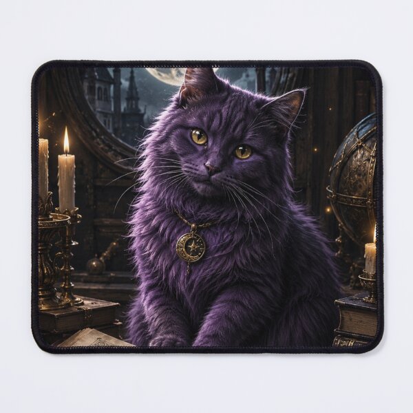 Item preview, Purple Cat In Moonlight Library designed and sold by VelarisMoon.
