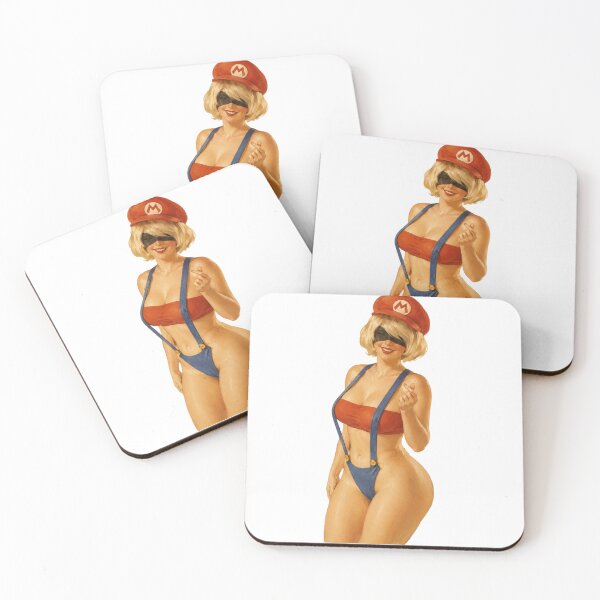 Item preview, Retro Gamer Pinup Inspired by Classic Platformers and Sci-Fi Androids designed and sold by Cosplayvintage.