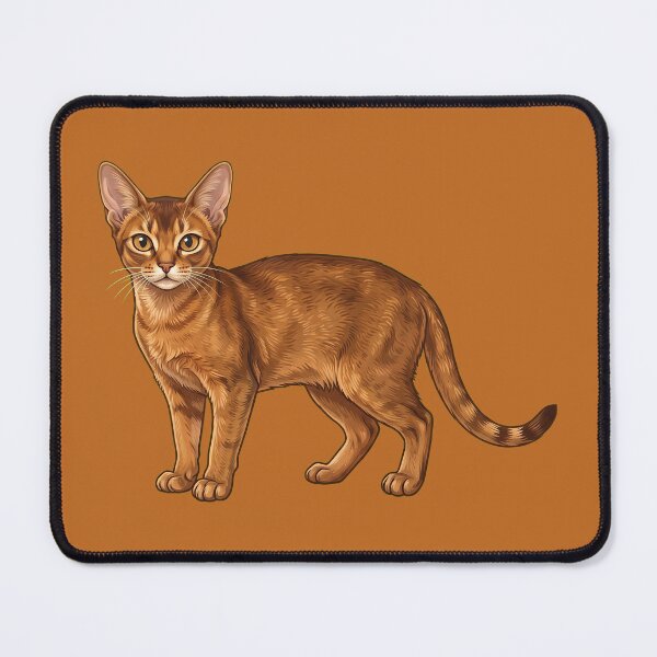 Item preview, Cute Hand-Painted Abyssinian Cat Illustration designed and sold by SYCESTORE.