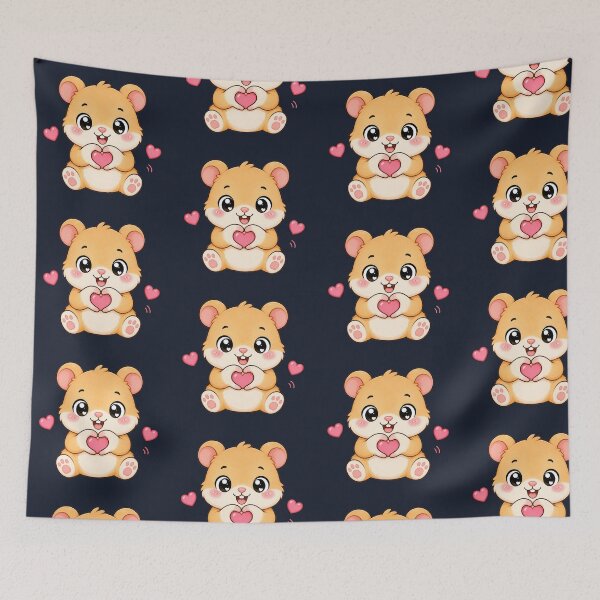 Item preview, Cute Kawaii Hamster Making Heart designed and sold by Seculinator.