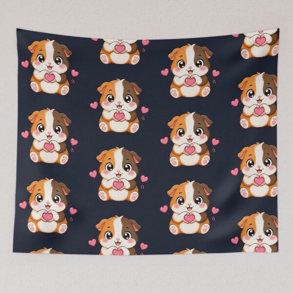 Item preview, Cute Kawaii Guinea Pig Making Heart designed and sold by Seculinator.