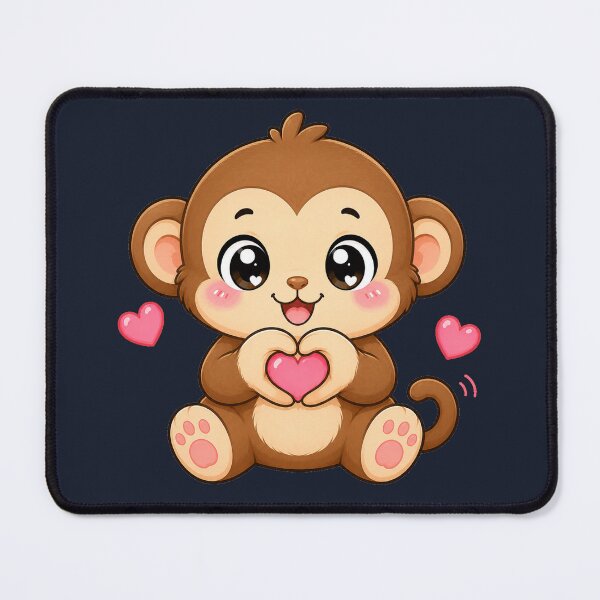 Item preview, Cute Kawaii Monkey Making Heart designed and sold by Seculinator.
